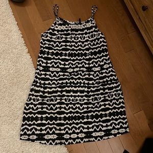 Black and white swim suit coverup